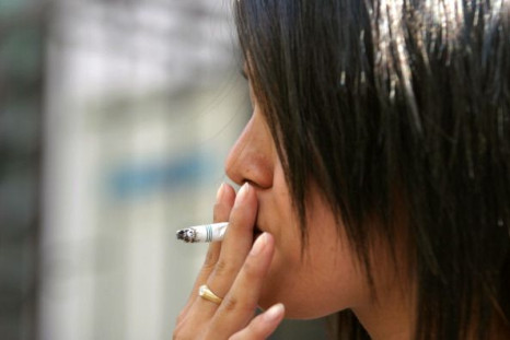 teenage girl smoking