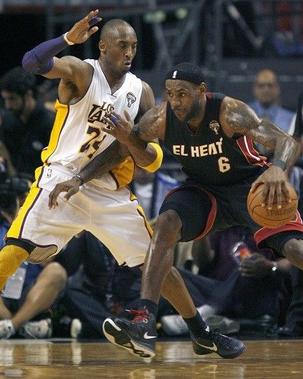 Kobe Bryant and LeBron James battled in Miami