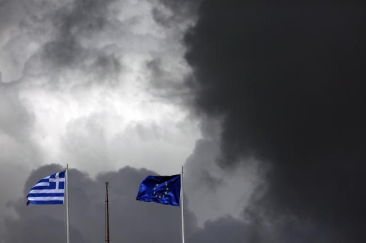 EU greek flags