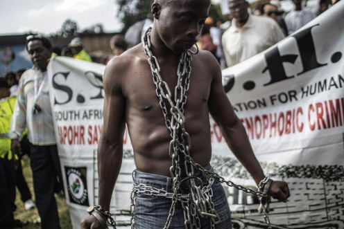 South Africa xenophobia protest
