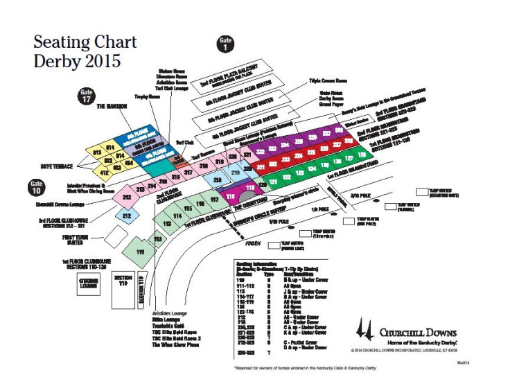 Kentucky Derby 2015 Seating Chart