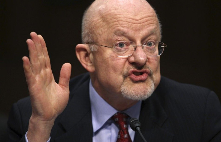 Director of National Intelligence James Clapper testifies at a Senate Intelligence Committee hearing on Capitol Hill