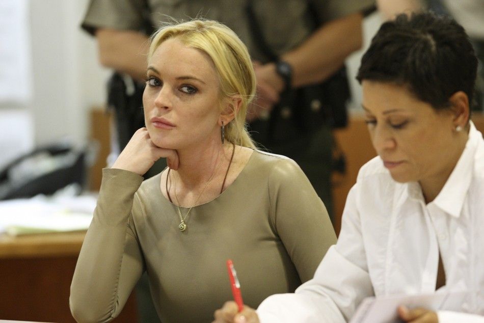 Lindsay Lohan in court