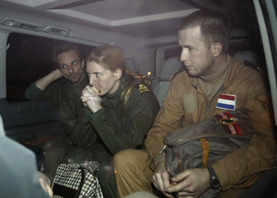 Dutch marines who were released from Libya arrive in Athens