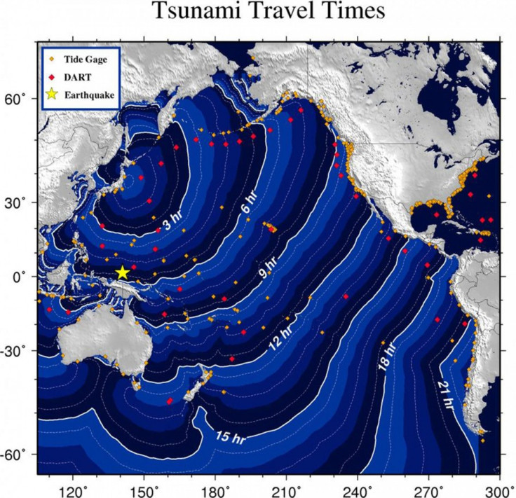 tsunami travel time 