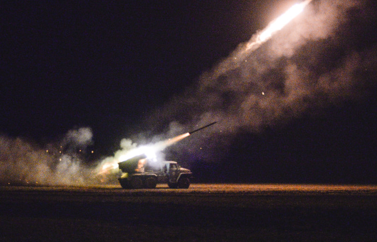 Grad Rockets Being Used At Night