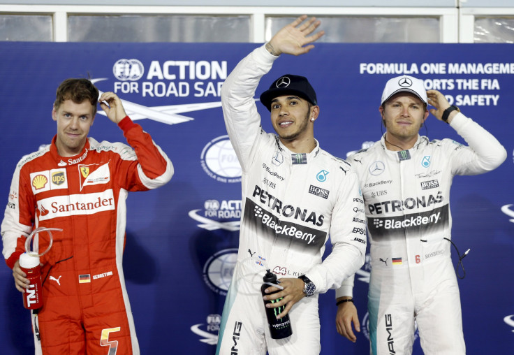 Sebastian Vettel, Lewis Hamilton, Nico Rosberg