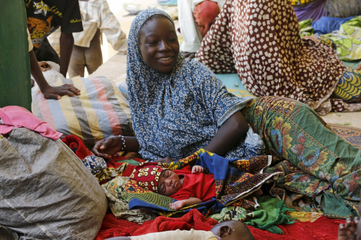 Displaced woman and baby in Nigeria