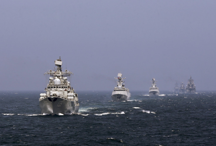 Chinese Ships in formation. 