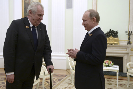 Milos Zeman and Vladimir Putin