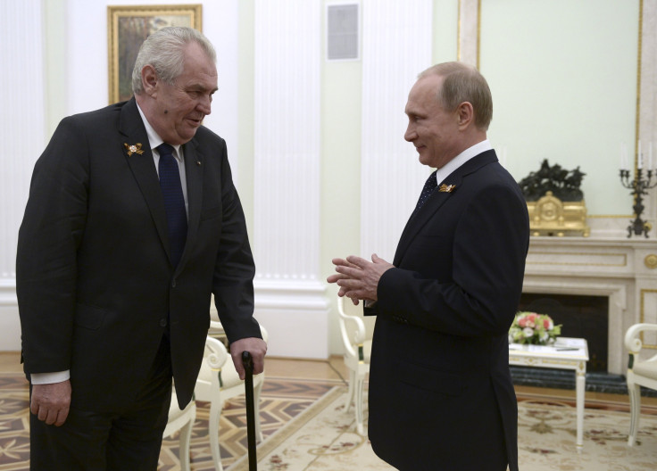 Milos Zeman and Vladimir Putin
