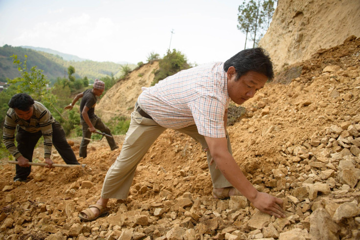 Aid workers in Nepal