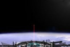 Laser-powered space elevator