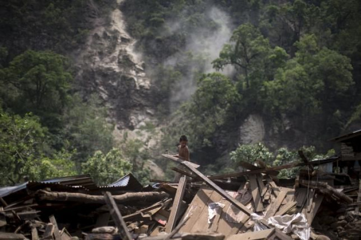 Nepal rubble boy