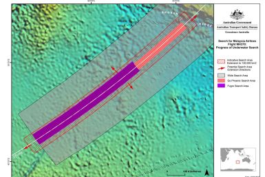 MH370 extended search area