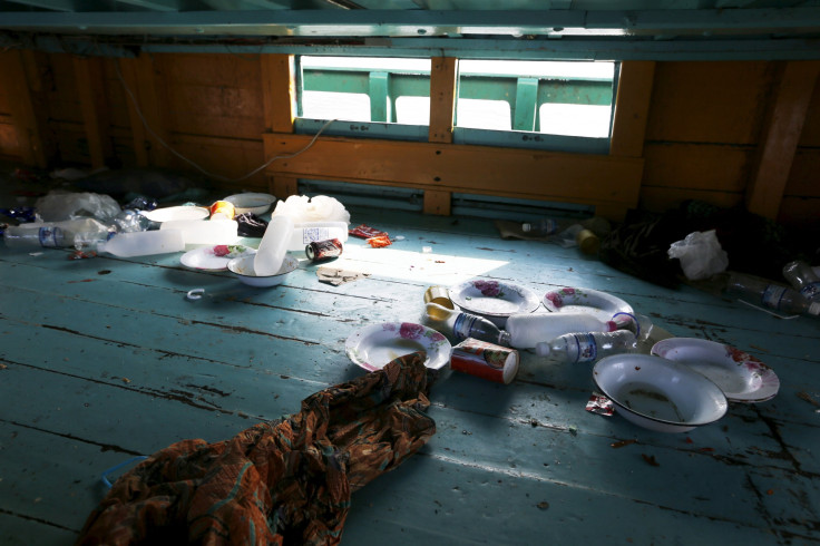 Living quarters of migrant boat