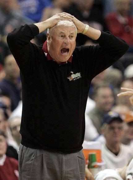 Bobby Knight appeared to be sleeping on the air