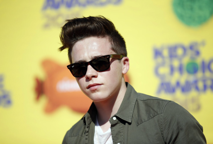[8:22] Brooklyn Beckham, son of David and Victoria Beckham, arrives at the 2015 Kids' Choice Awards in Los Angeles