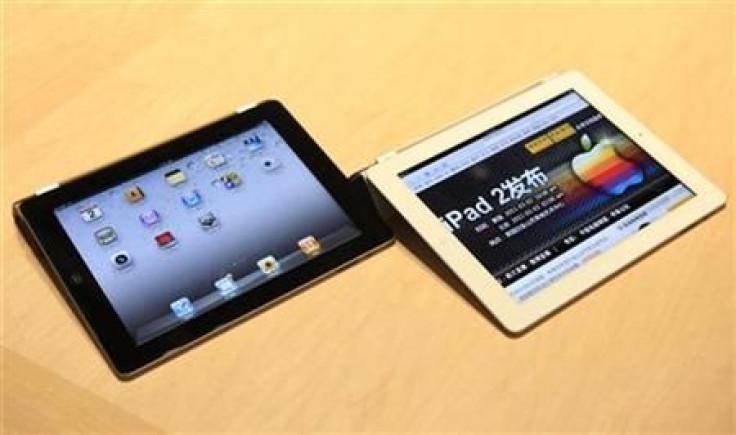The Apple iPad 2 is shown during its launch event in San Francisco