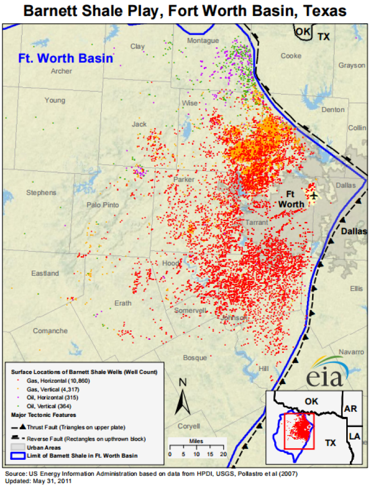 Barnett Shale Map