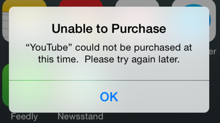 App Store Cannot Purchase