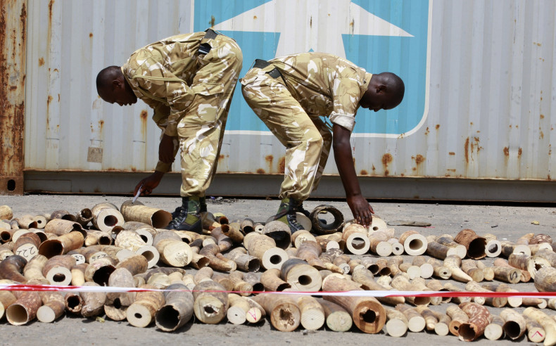 Seized Ivory Poachers 