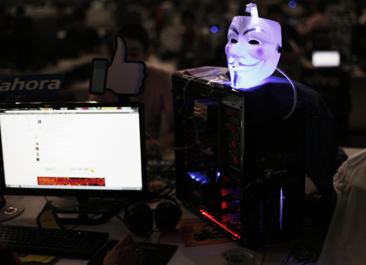 Guy Fawkes mask, hacker logo 