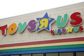 The sign of the Toys R Us store is seen in a Denver suburb March 15, 2011.