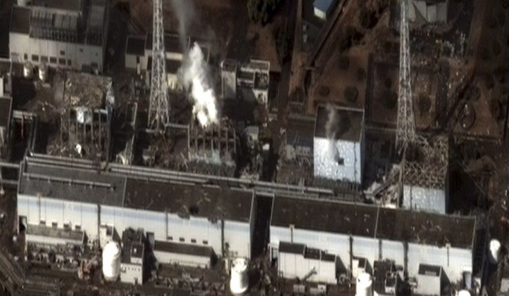 Satellite image shows damage after an earthquake and tsunami at Fukushima Daiichi nuclear plant