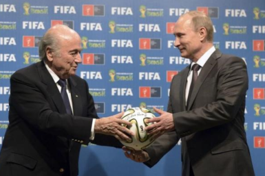 Vladimir Putin and Sepp Blatter, July 13, 2014