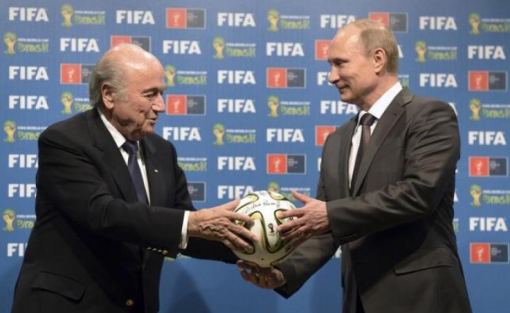 Vladimir Putin and Sepp Blatter, July 13, 2014