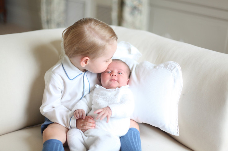 [8:03] Prince George and Princess Charlotte are seen in this undated handout photo taken by the Duchess in mid-May at Anmer Hall in Norfolk