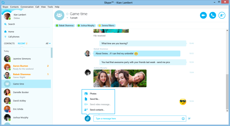 Skype desktop version