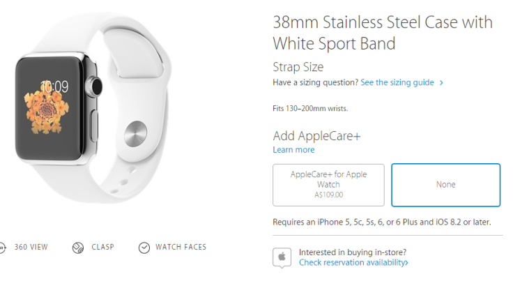 apple watch reservation