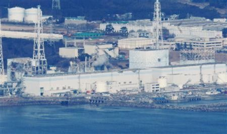 An aerial view shows Fukushima Daiichi nuclear power plant in Fukushima. Reactors 1 to 4 are seen from R to L. 