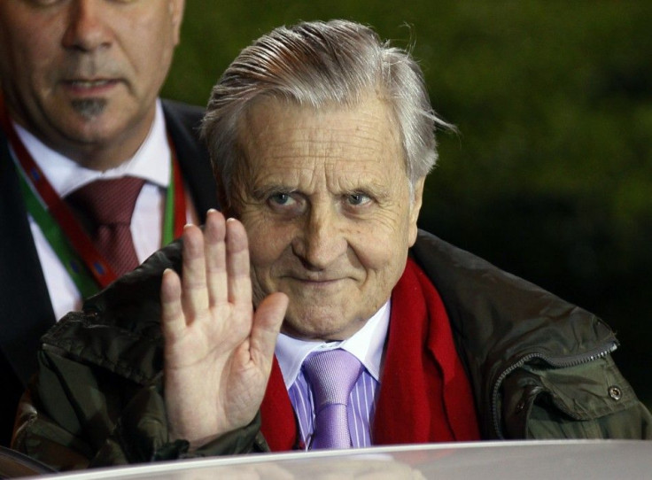 President of the European Central Bank Jean-Claude Trichet leaves an Euro zone leaders summit in Brussels March 12, 2011. 
