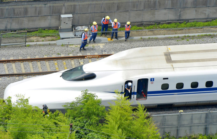 Japanese bullet train fire