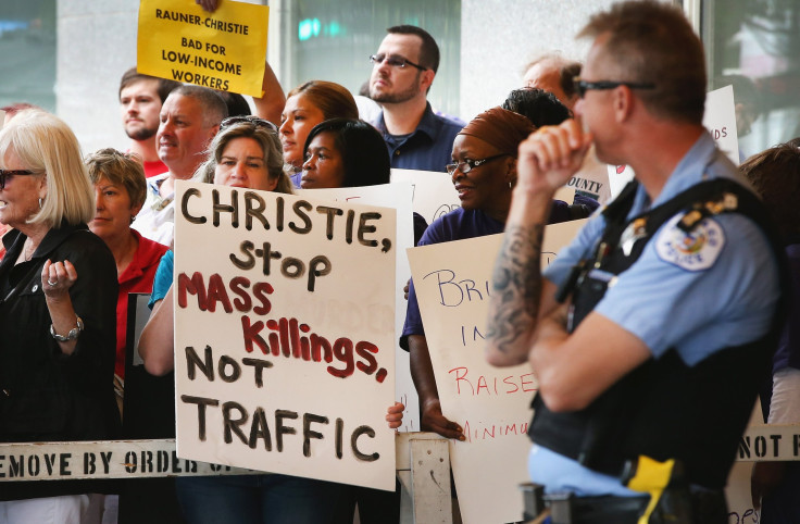 Chicago Demonstration, Chris Christie, July 25, 2014