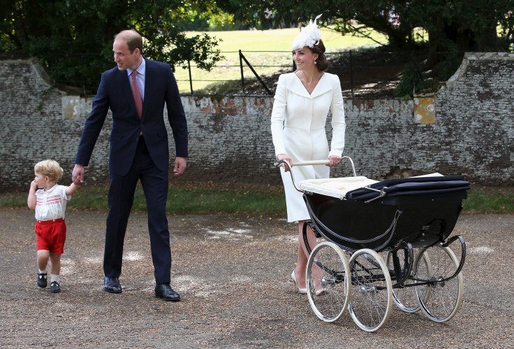 [12:56] Britain's Prince William, his wife Catherine, Duchess of Cambridge leave with their son Prince George and daughter Princess Charlotte leave after Princess Charlotte's christening at the Church of St Mary Magdalene on Sandringham Estate