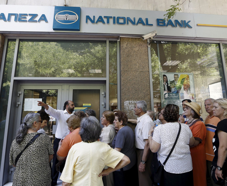 GREEK PENSIONERS QUEUE FOR MONEY