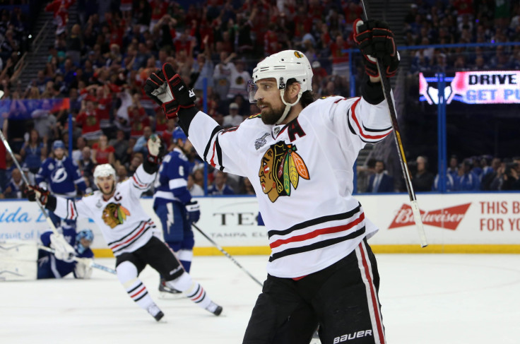 Patrick Sharp celebrates