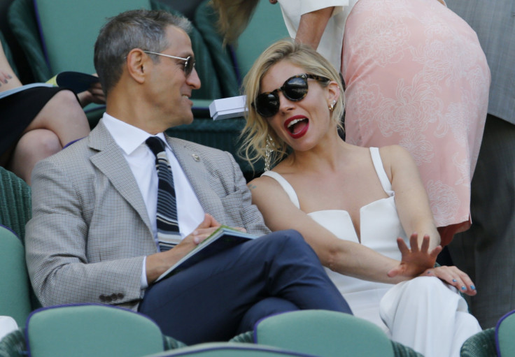 [9:35] Actor Sienna Miller on Centre Court at the Wimbledon Tennis Championships in London