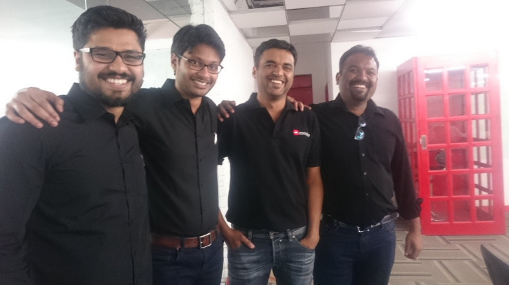 Work at Zomato (L to R) Rohin Thampi, Tanmay Saksena, Deepinder Goyal, Harsh Vardhan