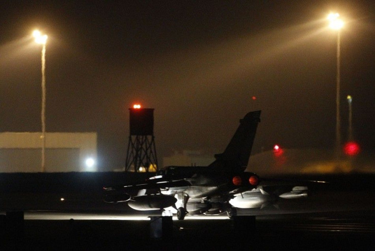 A British RAF Tornado prepares to take off from RAF Marham