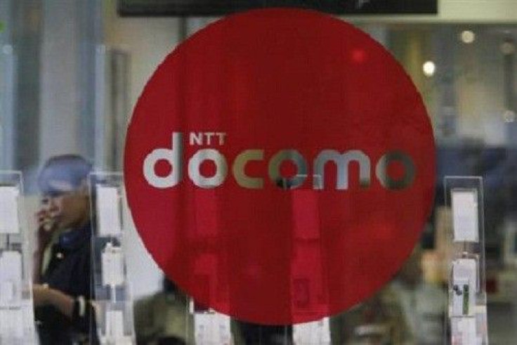 he logo of Japan's biggest mobile phone operator NTT DoCoMo, Inc. is seen at its shop in Tokyo.