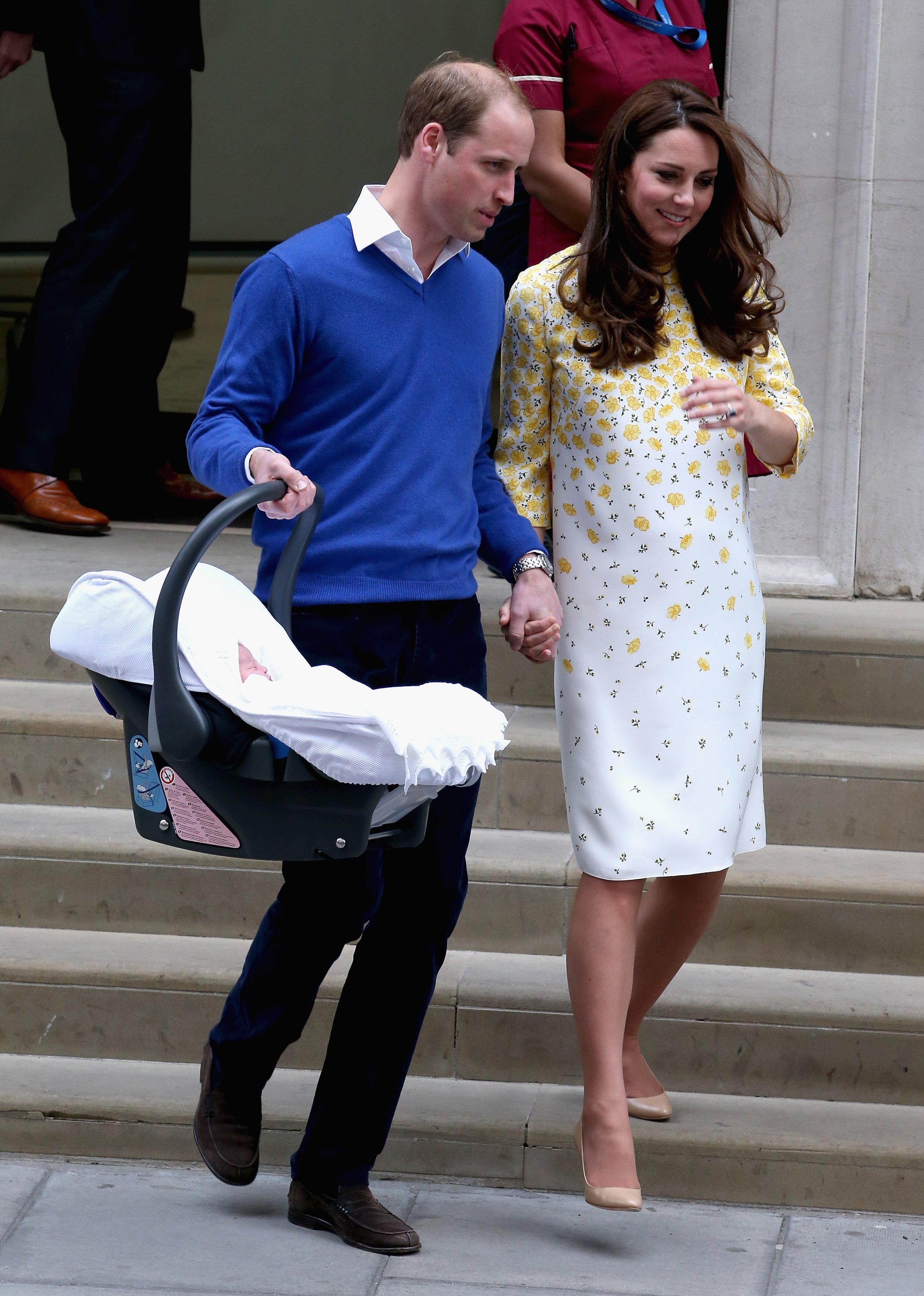 royal family leaves the hospital