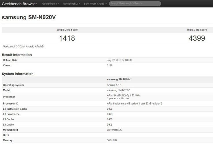 GalaxyNote5-Geekbench