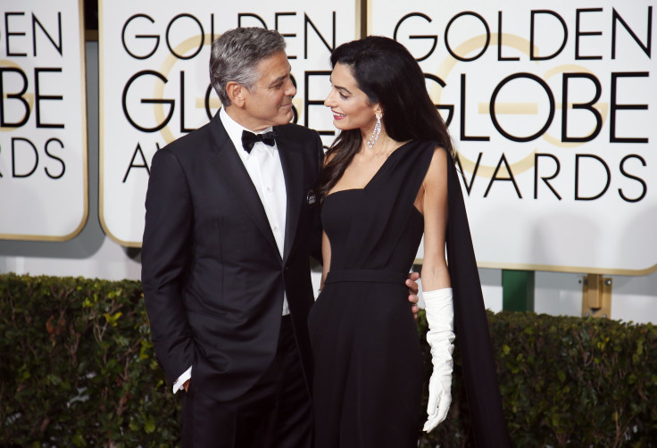 [9:55] Actor George Clooney and wife, Amal Clooney, arrive at the 72nd Golden Globe Awards