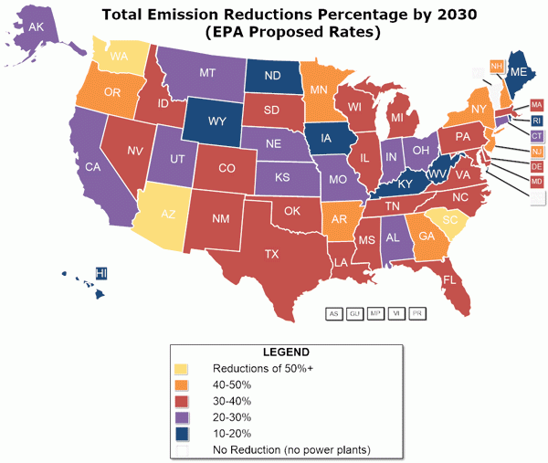 Clean Power Plan Map