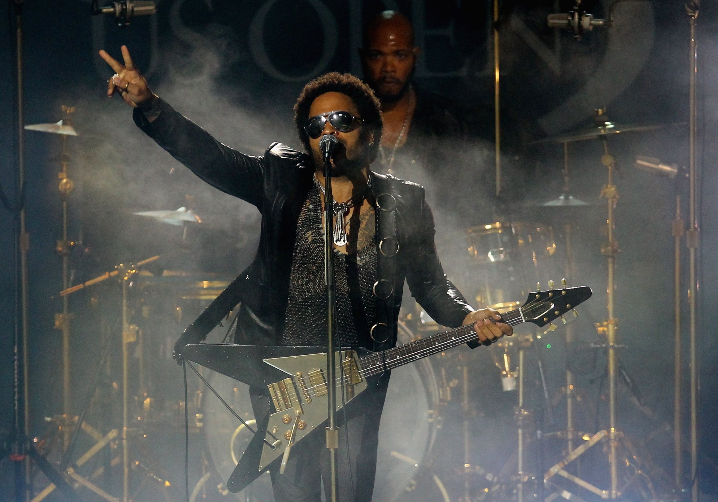 Lenny Kravitz Suffers Wardrobe Malfunction In Stockholm; Leather Pants